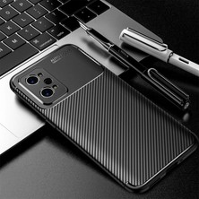 Microcase Realme Gt Neo 2 Maxy Serisi Carbon Fiber Silikon Kılıf - Siyah AL3413