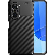 Microcase Huawei Nova 9 Se/huawei P50 Pro Maxy Serisi Carbon Fiber Silikon Kılıf - Siyah AL3413