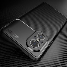 Microcase Huawei Nova 9 Se/huawei P50 Pro Maxy Serisi Carbon Fiber Silikon Kılıf - Siyah AL3413