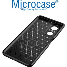 Microcase Huawei Nova 9 Se Maxy Serisi Carbon Fiber Silikon Kılıf - Siyah AL3413