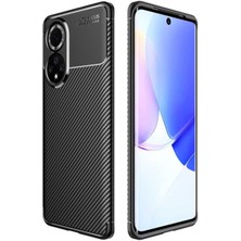 Microcase Huawei Honor 50 Maxy Serisi Carbon Fiber Silikon Kılıf - Siyah AL3413