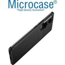 Microcase Huawei Honor 50 Maxy Serisi Carbon Fiber Silikon Kılıf - Siyah AL3413