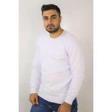 Fbı 95082 Erkek Beyaz Bisiklet Yaka Sweatshirt