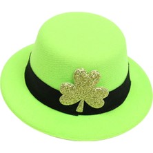 Şapka Şeklindeki Saç Klibi Gün Barrettes Kızlar Dekoratif Gençler Shamrock Açık Yeşil (Yurt Dışından)
