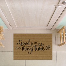 Decovetro Good Things Desenli Kapı Önü Halı Paspas