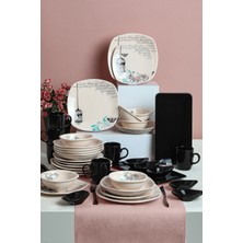 Keramika Retro Yemek/kahvaltı Takımı 41 Parça 6 Kişilik