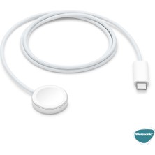 Microsonic Apple Watch Se 40MM Masaüstü Manyetik Hızlı Şarj Aygıtı - Type-C Kablosu Beyaz