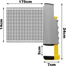 Telvesse Masa Tenisi Filesi Otomatik Gerdirme Mekanizmalı Tüm Masalara Uyumlu Pinpon Ağı