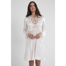 Pierre Cardin 6335 Saten Gecelik Sabahlık Pijama Takım Şort Takım 6'lı Çeyiz Seti