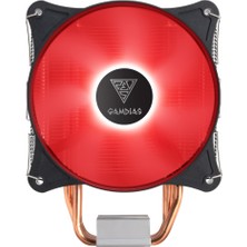 Gamdıas Boreas E1-410, Red Lights, 120MM Cpu  Kule Tipi Hava Soğutma (Amd ve Intel Tüm Işlemciler ile Uyumlu)