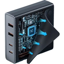 Mcdodo CH-1802 100W 2xusb 2xtype-C Girişli Powigan Hızlı Şarj Istasyonu-Siyah