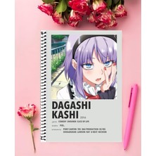 Dagashı Kashı Anime Telli Spiralli Defter A5 Boyutu 15*21 cm Çizgisiz