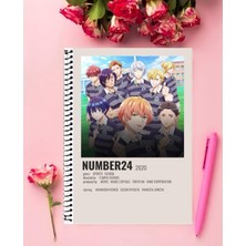 NUMBER24 Anime Telli Spiralli Defter A5 Boyutu 15*21 cm Çizgisiz