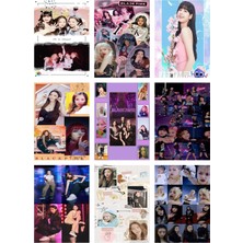 Blackpink Fotokart  Yeni Model 9 Adet Kesilmiş  8*6 cm Pvc Kaplı Süper Hd Kaliteli Baskılı Fotokart