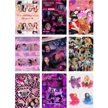 Blackpink Fotokart  Yeni Model 9 Adet Kesilmiş  8*6 cm Pvc Kaplı Süper Hd Kaliteli Baskılı Fotokart