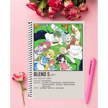 Blends  Anime Telli Spiralli Defter A5 Boyutu 15*21 cm Çizgisiz