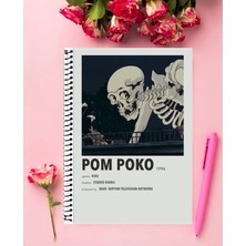 Pom Poko Anime Telli Spiralli Defter A5 Boyutu 15*21 cm Çizgisiz