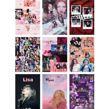 Blackpink Fotokart  Yeni Model 9 Adet Kesilmiş  8*6 cm Pvc Kaplı Süper Hd Kaliteli Baskılı Fotokart