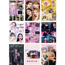 Blackpink Fotokart  Yeni Model 9 Adet Kesilmiş  8*6 cm Pvc Kaplı Süper Hd Kaliteli Baskılı Fotokart