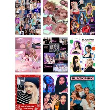 Blackpink Fotokart  Yeni Model 9 Adet Kesilmiş  8*6 cm Pvc Kaplı Süper Hd Kaliteli Baskılı Fotokart