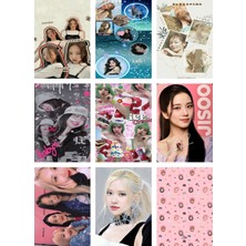 Blackpink Fotokart 9 Adet Kesilmiş  8*6 cm Pvc Kaplı Süper Hd Kaliteli Baskılı Fotokart
