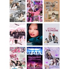 Blackpink Fotokart 9 Adet Kesilmiş  8*6 cm Pvc Kaplı Süper Hd Kaliteli Baskılı Fotokart