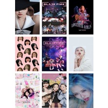 Blackpink Fotokart 9 Adet Kesilmiş  8*6 cm Pvc Kaplı Süper Hd Kaliteli Baskılı Fotokart