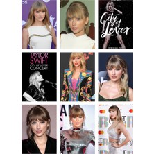 Taylor Swift Fotokart 9 Adet Kesilmiş  8*6 cm Pvc Kaplı Süper Hd Kaliteli Baskılı Fotokart