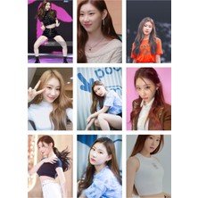 Chaeryeong Itzy Fotokart 9 Adet Kesilmiş  8*6 cm Pvc Kaplı Süper Hd Kaliteli Baskılı Fotokart