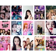 Blackpink Fotokart 15 Adet Kesilmiş  6*5 cm Pvc Kaplı Süper Hd Kaliteli Baskılı Fotokart