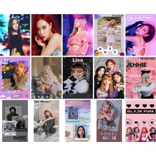 Blackpink Fotokart 15 Adet Kesilmiş  6*5 cm Pvc Kaplı Süper Hd Kaliteli Baskılı Fotokart