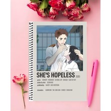 Shes Hopeles Anime Telli Spiralli Defter A5 Boyutu 15*21 cm Çizgisiz