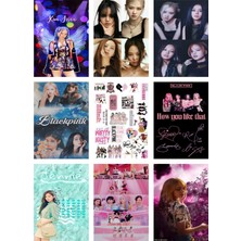 Blackpink Fotokart  Yeni Model 9 Adet Kesilmiş  8*6 cm Pvc Kaplı Süper Hd Kaliteli Baskılı Fotokart