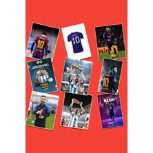 Messi Fotokart 9 Adet 8*6 cm Pvc Kaplı Kaliteli Parlak Baskılı Fotokart