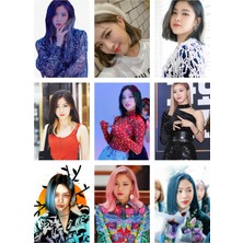Ryujin Itzy  Fotokart 9 Adet Kesilmiş  8*6 cm Pvc Kaplı Süper Hd Kaliteli Baskılı Fotokart