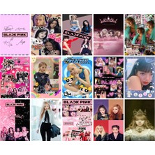Blackpink Fotokart 15 Adet Kesilmiş  6*5 cm Pvc Kaplı Süper Hd Kaliteli Baskılı Fotokart