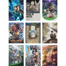 Made In Abyss Fotokart 9 Adet Kesilmiş  8*6 cm Pvc Kaplı Süper Hd Kaliteli Baskılı Fotokart