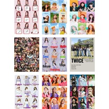Twice Fotokart 9 Adet Kesilmiş  8*6 cm Pvc Kaplı Süper Hd Kaliteli Baskılı Fotokart