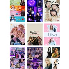 Blackpink Fotokart  Yeni Model 9 Adet Kesilmiş  8*6 cm Pvc Kaplı Süper Hd Kaliteli Baskılı Fotokart