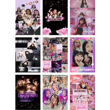Blackpink Fotokart  Yeni Model 9 Adet Kesilmiş  8*6 cm Pvc Kaplı Süper Hd Kaliteli Baskılı Fotokart