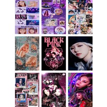 Blackpink Fotokart 9 Adet Kesilmiş  8*6 cm Pvc Kaplı Süper Hd Kaliteli Baskılı Fotokart