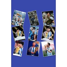 Messi Fotokart 9 Adet 8*6 cm Pvc Kaplı Kaliteli Parlak Baskılı Fotokart