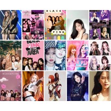Blackpink Fotokart 15 Adet Kesilmiş  6*5 cm Pvc Kaplı Süper Hd Kaliteli Baskılı Fotokart