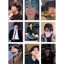 V Bts Kim Taehyung Fotokart 9 Adet Kesilmiş  8*6 cm Pvc Kaplı Süper Hd Kaliteli Baskılı Fotokart