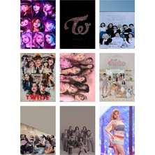 Twice Fotokart 9 Adet Kesilmiş  8*6 cm Pvc Kaplı Süper Hd Kaliteli Baskılı Fotokart
