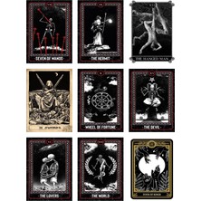 Tarot Fotokart 9 Adet Kesilmiş  8*6 cm Pvc Kaplı Süper Hd Kaliteli Baskılı Fotokart