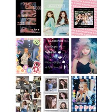 Blackpink Fotokart  Yeni Model 9 Adet Kesilmiş  8*6 cm Pvc Kaplı Süper Hd Kaliteli Baskılı Fotokart