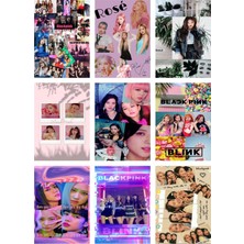 Blackpink Fotokart  Yeni Model 9 Adet Kesilmiş  8*6 cm Pvc Kaplı Süper Hd Kaliteli Baskılı Fotokart