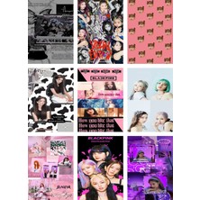 Blackpink Fotokart 9 Adet Kesilmiş  8*6 cm Pvc Kaplı Süper Hd Kaliteli Baskılı Fotokart
