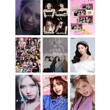 Blackpink Fotokart 9 Adet Kesilmiş  8*6 cm Pvc Kaplı Süper Hd Kaliteli Baskılı Fotokart